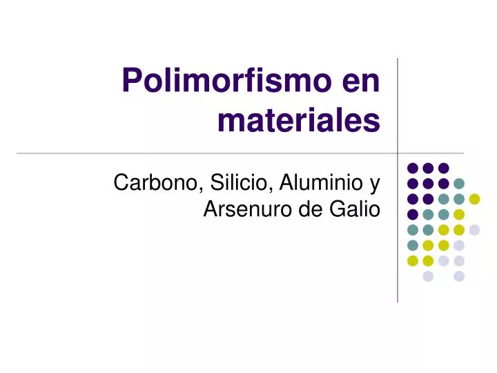 polimorfismo en materiales