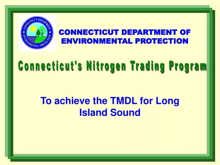 to achieve the tmdl for long island sound