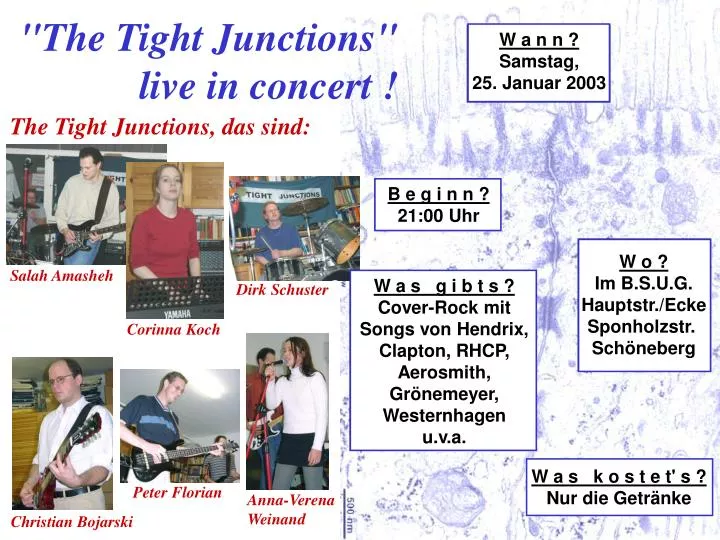 the tight junctions live in concert