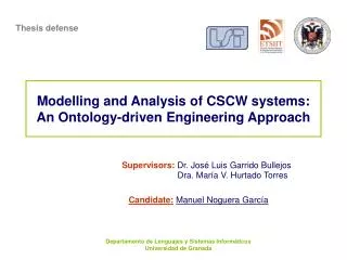 Modelling and Analysis of CSCW systems: An Ontology-driven Engineering Approach