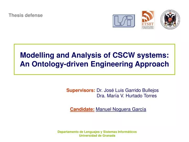 modelling and analysis of cscw systems an ontology driven engineering approach