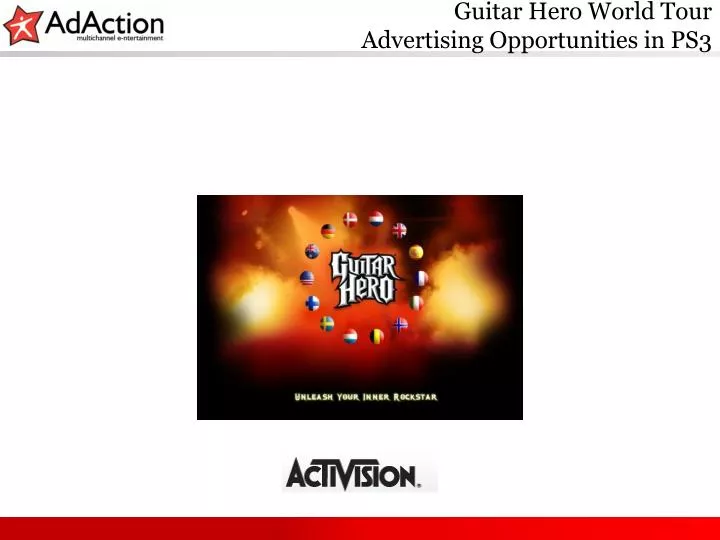guitar hero world tour advertising opportunities in ps3