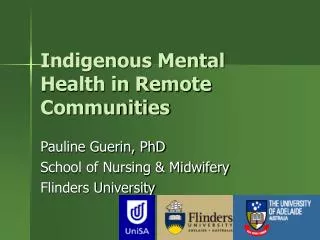 Indigenous Mental Health in Remote Communities