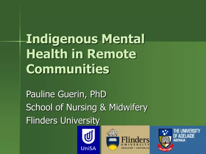 indigenous mental health in remote communities