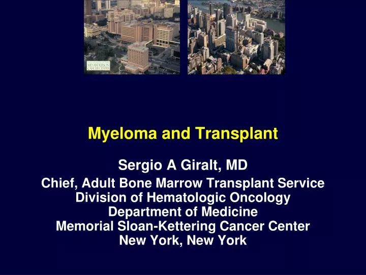 myeloma and transplant