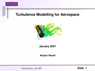 Turbulence Modelling for Aerospace January 2007 Alistair Revell