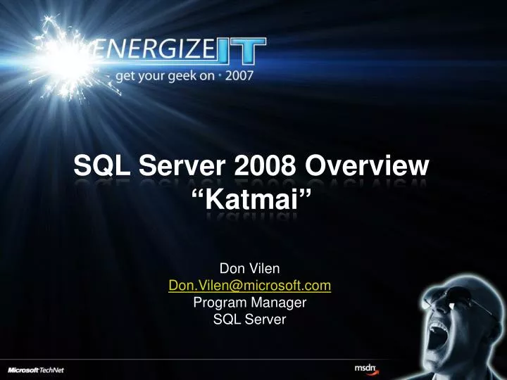 sql server 2008 overview katmai