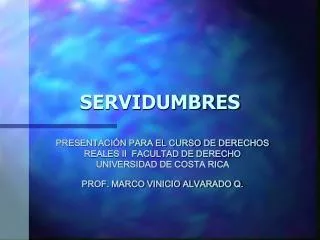 servidumbres