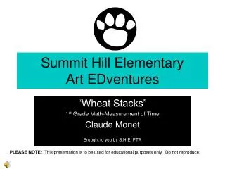 Summit Hill Elementary Art EDventures