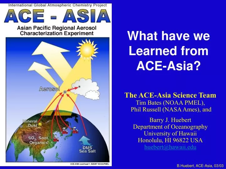 what have we learned from ace asia