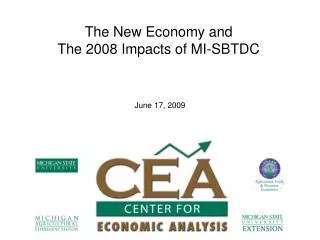 The New Economy and The 2008 Impacts of MI-SBTDC
