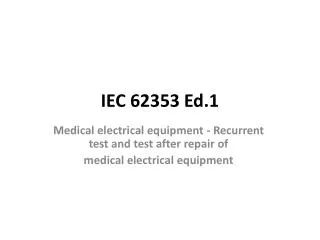 IEC 62353 Ed.1