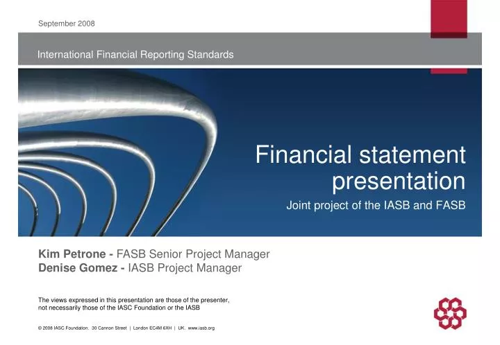 presentation financial statement