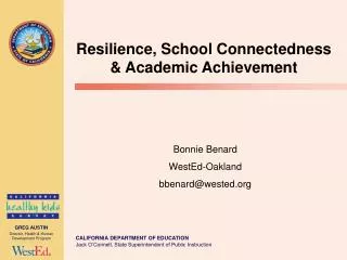 Resilience, School Connectedness &amp; Academic Achievement