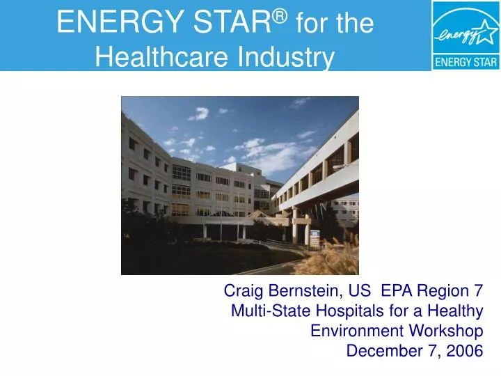 energy star for the healthcare industry