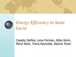 Energy Efficiency in Saint Lucia
