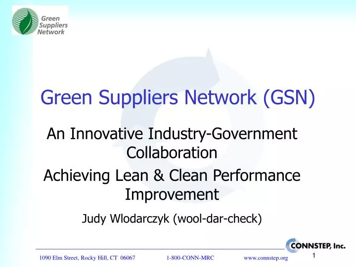green suppliers network gsn