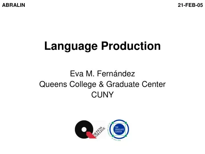 language production