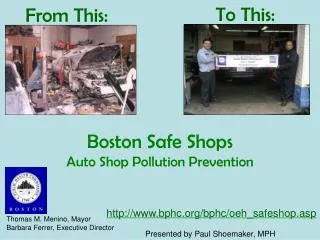 Boston Safe Shops Auto Shop Pollution Prevention