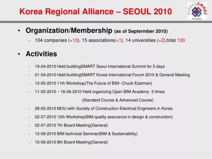 korea regional alliance seoul 2010