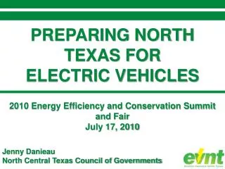 PREPARING NORTH TEXAS FOR ELECTRIC VEHICLES