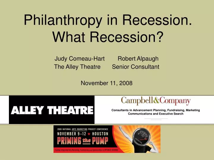 philanthropy in recession what recession