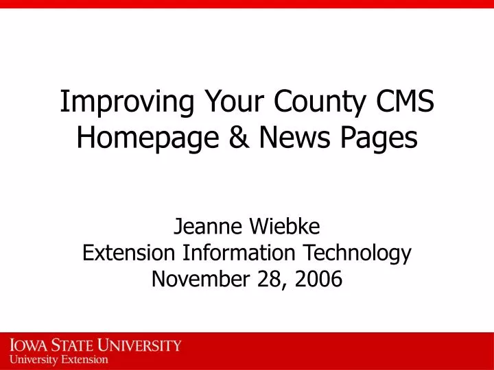 improving your county cms homepage news pages