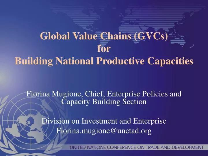 global value chains gvcs for building national productive capacities