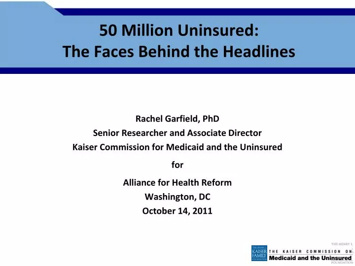 50 million uninsured the faces behind the headlines