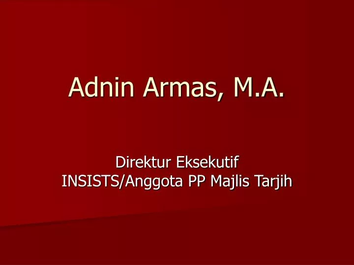 adnin armas m a