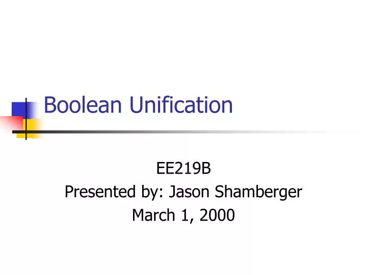 boolean unification