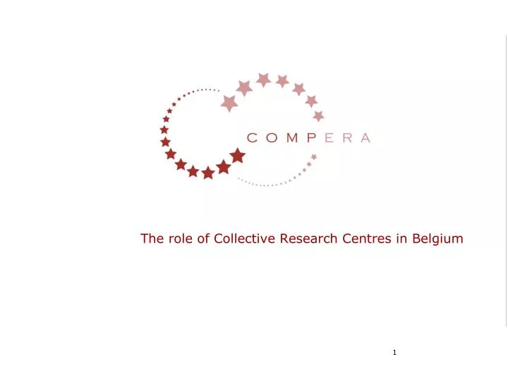 the role of collective research centres in belgium