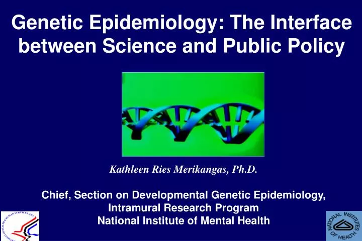 genetic epidemiology the interface between science and public policy