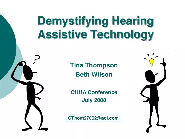 demystifying hearing assistive technology