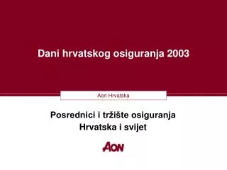 Dani hrvatskog osiguranja 2003