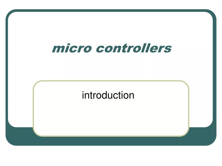 micro controllers