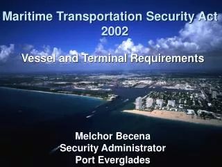 Maritime Transportation Security Act 2002