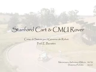 Stanford Cart &amp; CMU Rover