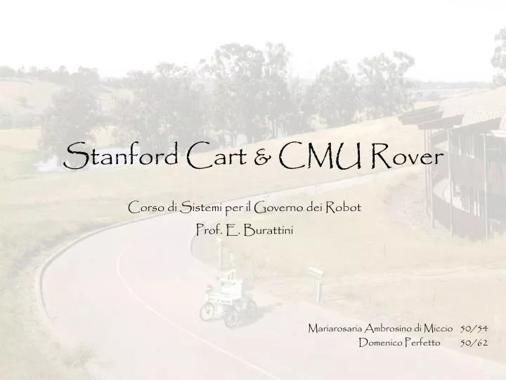 stanford cart cmu rover