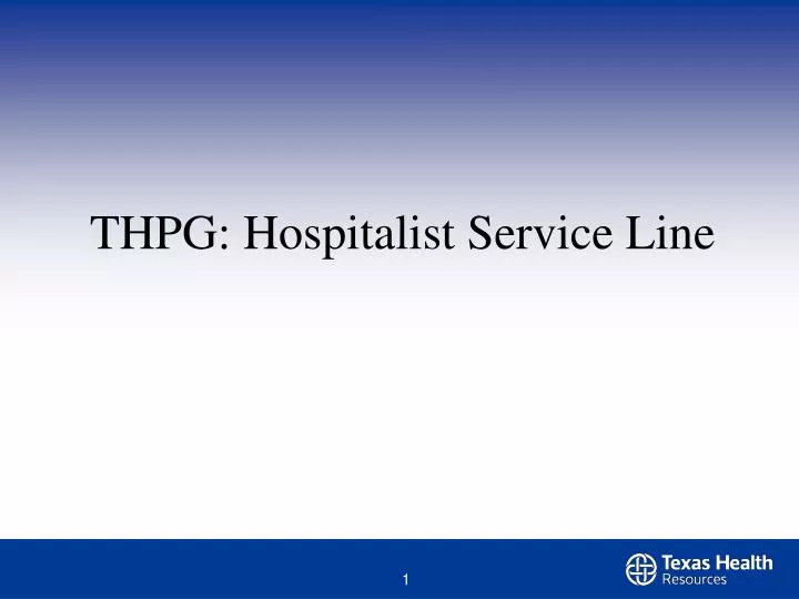 thpg acute and post acute service line