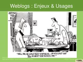 Weblogs : Enjeux &amp; Usages