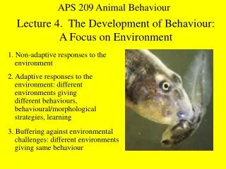 APS 209 Animal Behaviour