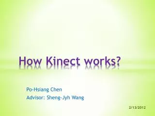 How Kinect works?