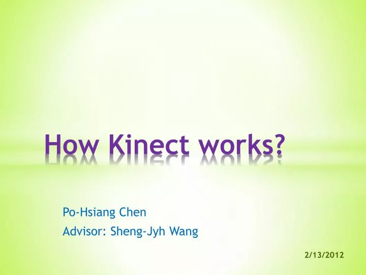 how kinect works