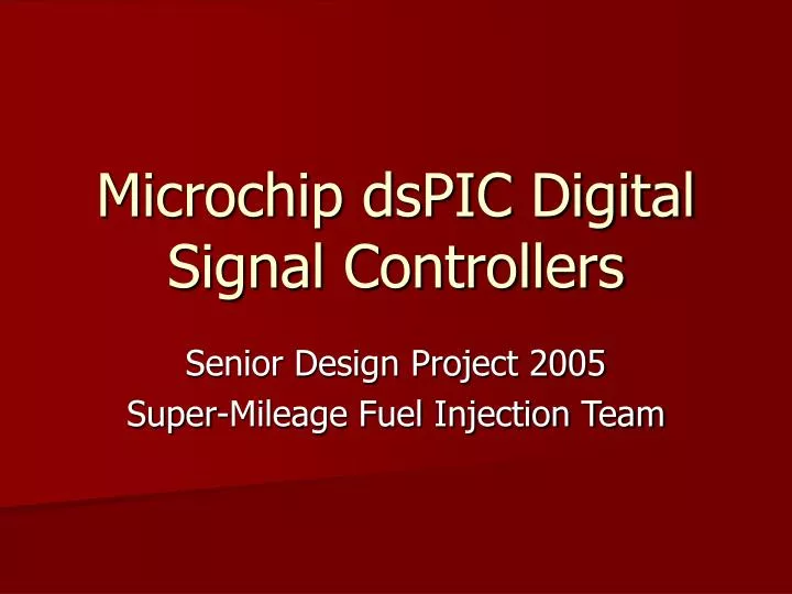 microchip dspic digital signal controllers