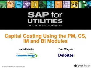 Capital Costing Using the PM, CS, IM and BI Modules