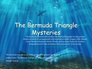 The Bermuda Triangle Mysteries