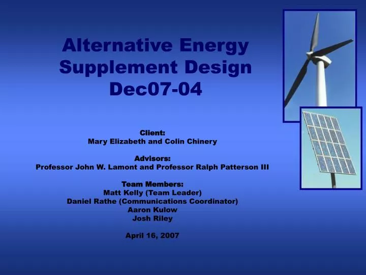 alternative energy supplement design dec07 04