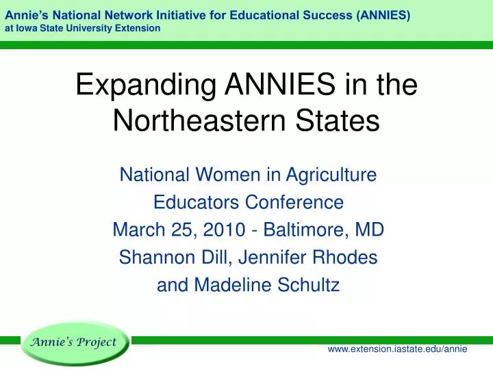 expanding annies in the northeastern states