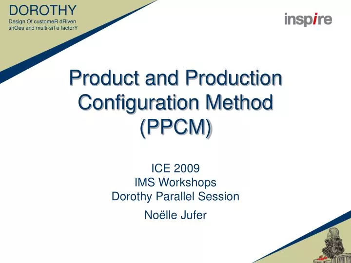 product and production configuration method ppcm